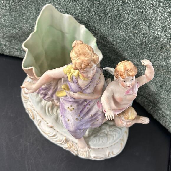 Porcelain Figurine Woman Cherubs at Sea MCM Andrea by Sadek - Picture 8 of 11